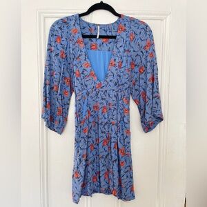 Free People floral plunge top